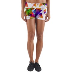 Abstract Pattern Background Design Yoga Shorts by Sapixe