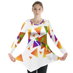 Abstract Pattern Background Design Long Sleeve Tunic  by Sapixe