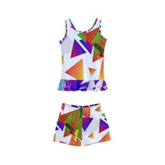 Abstract Pattern Background Design Kid s Boyleg Swimsuit