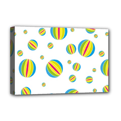 Balloon Ball District Colorful Deluxe Canvas 18  X 12   by Sapixe