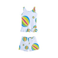 Balloon Ball District Colorful Kid s Boyleg Swimsuit