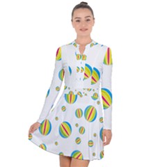 Balloon Ball District Colorful Long Sleeve Panel Dress