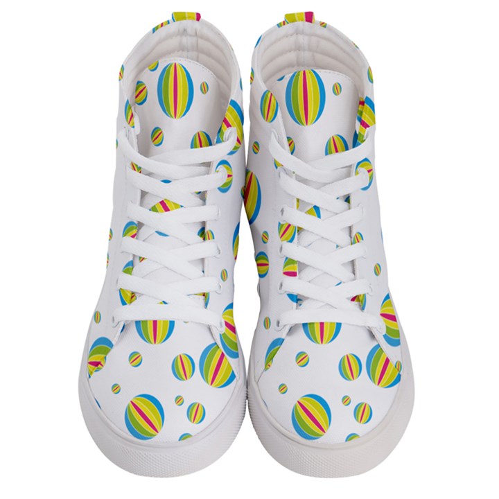 Balloon Ball District Colorful Women s Hi-Top Skate Sneakers