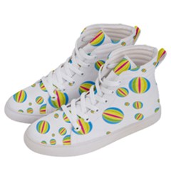 Balloon Ball District Colorful Women s Hi-top Skate Sneakers by Sapixe