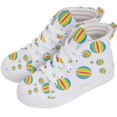 Balloon Ball District Colorful Kid s Hi-top Skate Sneakers by Sapixe