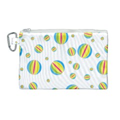 Balloon Ball District Colorful Canvas Cosmetic Bag (large) by Sapixe