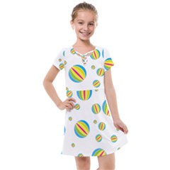 Balloon Ball District Colorful Kids  Cross Web Dress