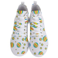 Balloon Ball District Colorful Men s Lightweight High Top Sneakers by Sapixe