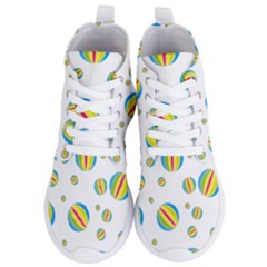 Balloon Ball District Colorful Women s Lightweight High Top Sneakers by Sapixe