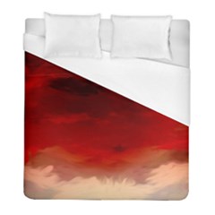 Flaming Skies Ominous Fire Clouds Duvet Cover (full/ Double Size) by Sapixe