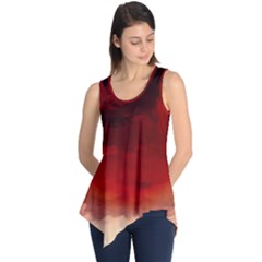 Flaming Skies Ominous Fire Clouds Sleeveless Tunic by Sapixe