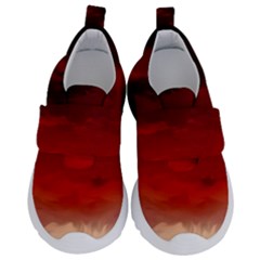 Flaming Skies Ominous Fire Clouds Velcro Strap Shoes by Sapixe