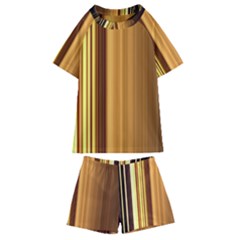 Course Gold Golden Background Kids  Swim Tee And Shorts Set