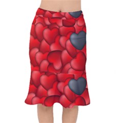 Form Love Pattern Background Mermaid Skirt by Sapixe