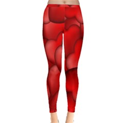 Form Love Pattern Background Inside Out Leggings by Sapixe