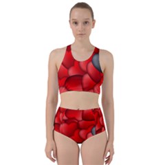 Form Love Pattern Background Racer Back Bikini Set