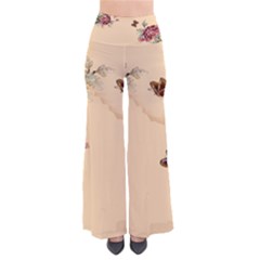 Flower Traditional Chinese Painting So Vintage Palazzo Pants by Sapixe