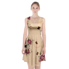 Flower Traditional Chinese Painting Racerback Midi Dress by Sapixe