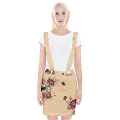 Flower Traditional Chinese Painting Braces Suspender Skirt by Sapixe