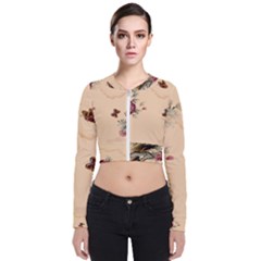 Flower Traditional Chinese Painting Bomber Jacket by Sapixe