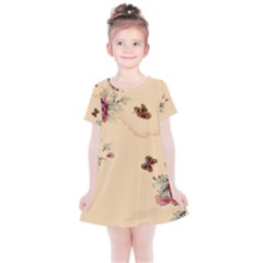 Flower Traditional Chinese Painting Kids  Simple Cotton Dress by Sapixe