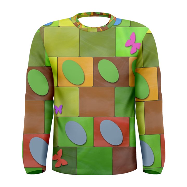 Easter Egg Happy Easter Colorful Men s Long Sleeve Tee