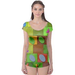 Easter Egg Happy Easter Colorful Boyleg Leotard 