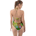 Easter Egg Happy Easter Colorful Halter Cut-Out One Piece Swimsuit View2