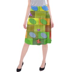 Easter Egg Happy Easter Colorful Midi Beach Skirt