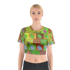 Easter Egg Happy Easter Colorful Cotton Crop Top