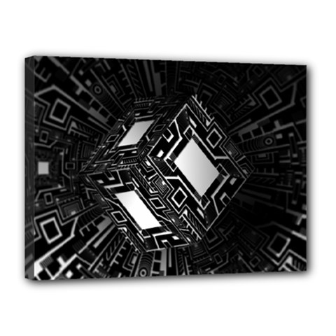 Technoid Future Robot Science Canvas 16  X 12  by Sapixe