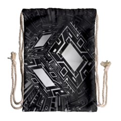 Technoid Future Robot Science Drawstring Bag (large) by Sapixe