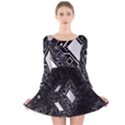 Technoid Future Robot Science Long Sleeve Velvet Skater Dress View1