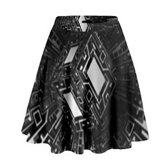 Technoid Future Robot Science High Waist Skirt by Sapixe