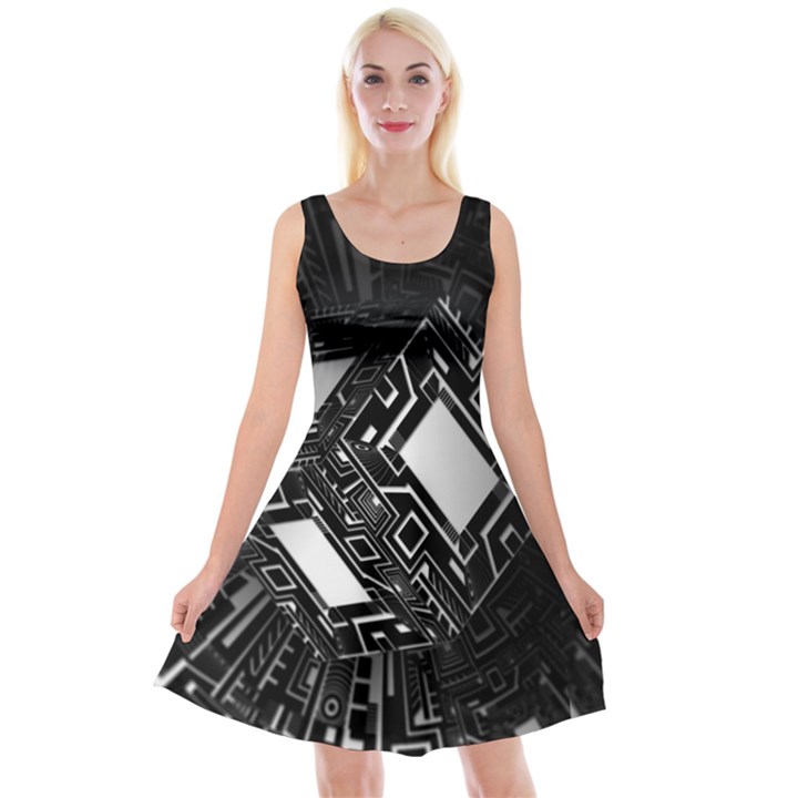 Technoid Future Robot Science Reversible Velvet Sleeveless Dress