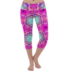 Bubblegum Capri Yoga Leggings by G33kChiq