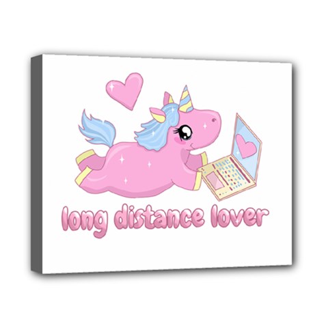 Long Distance Lover - Cute Unicorn Canvas 10  X 8  by Valentinaart