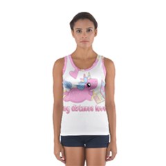 Long Distance Lover - Cute Unicorn Sport Tank Top  by Valentinaart