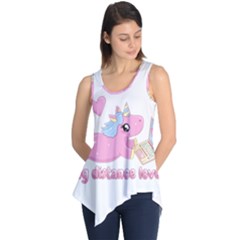 Long Distance Lover - Cute Unicorn Sleeveless Tunic by Valentinaart