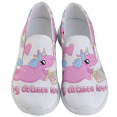 Long Distance Lover - Cute Unicorn Men s Lightweight Slip Ons by Valentinaart