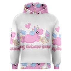 Long Distance Lover - Cute Unicorn Men s Overhead Hoodie by Valentinaart