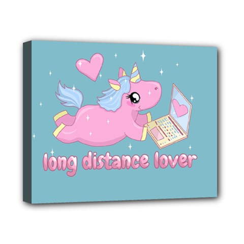 Long Distance Lover - Cute Unicorn Canvas 10  X 8  by Valentinaart