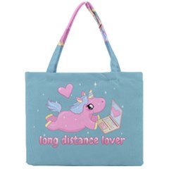 Long Distance Lover - Cute Unicorn Mini Tote Bag by Valentinaart