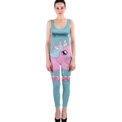 Long Distance Lover - Cute Unicorn One Piece Catsuit by Valentinaart