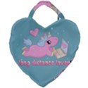 Long distance lover - Cute Unicorn Giant Heart Shaped Tote View2