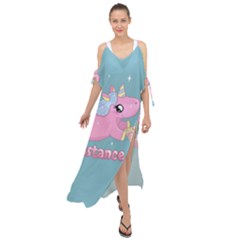 Long Distance Lover - Cute Unicorn Maxi Chiffon Cover Up Dress