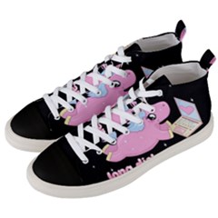 Long Distance Lover - Cute Unicorn Men s Mid-top Canvas Sneakers by Valentinaart