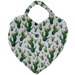 Cactus Pattern Giant Heart Shaped Tote