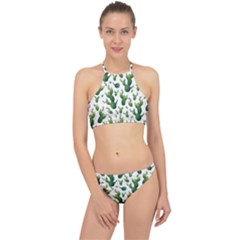 Cactus Pattern Racer Front Bikini Set