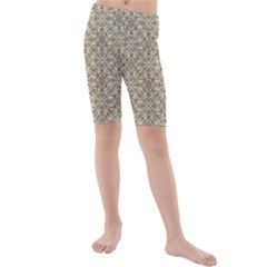 Modern Baroque Pattern Kids  Mid Length Swim Shorts by dflcprints